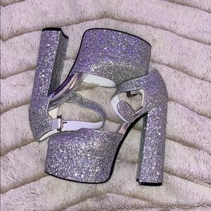 Silver Sparkly Pumps